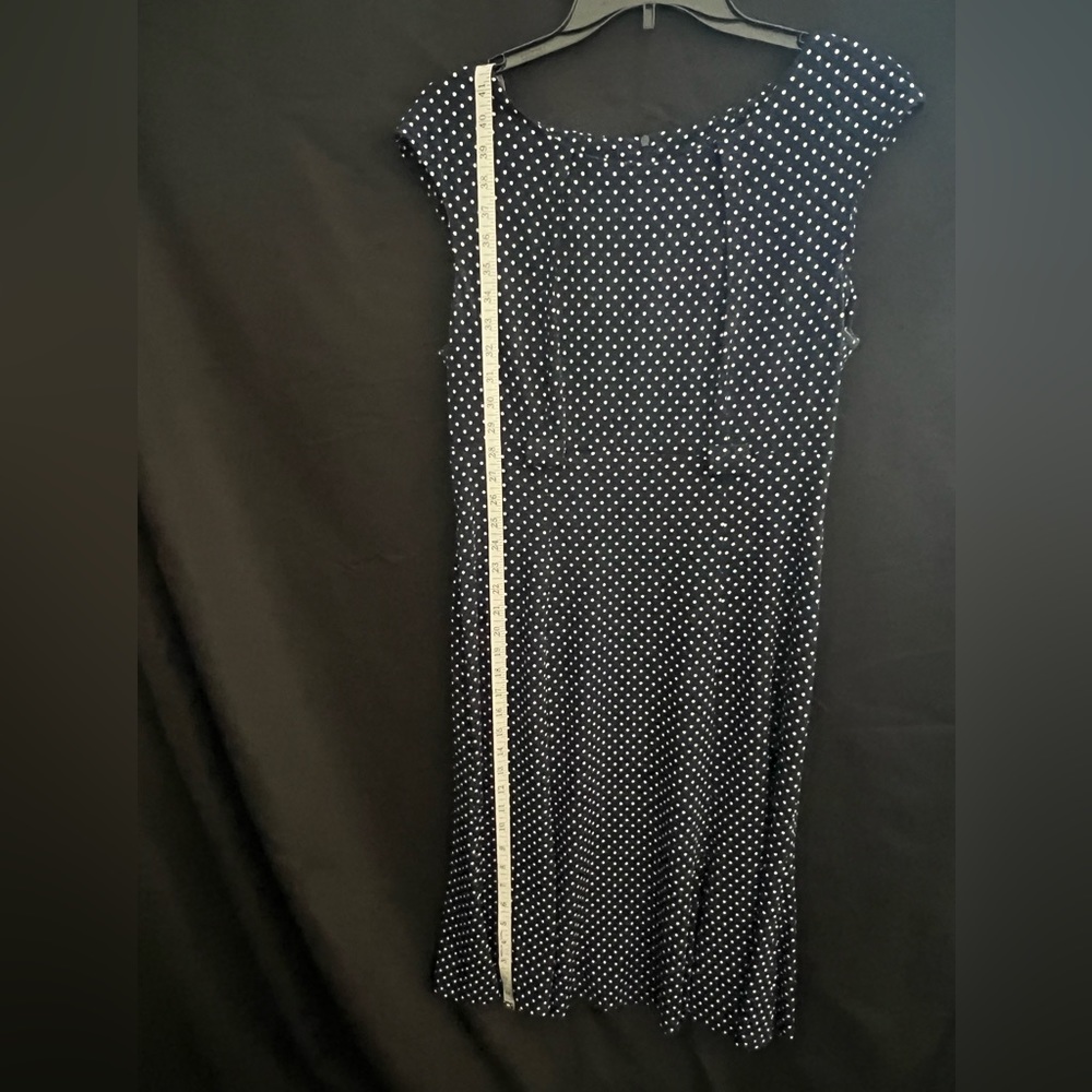 Navy polka dot dress size 12